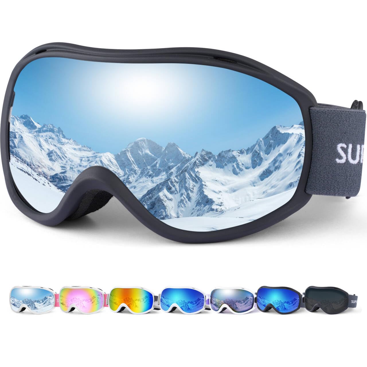 Supertrip Ski Goggles for Men Womens Anti-fog skiing goggles UV Protection Snow Snowboarding Goggles for Adult Youth