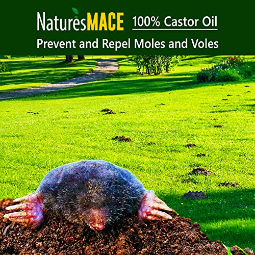 Nature’s MACE Mole & Vole Repellent 1 Gallon Castor Oil Concentrate / Covers up to 20,000 Sq. Ft