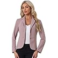 Allegra K Women's Work Office Blazer Stretch Lapel Collar Long Sleeve Jacket Suit Blazer