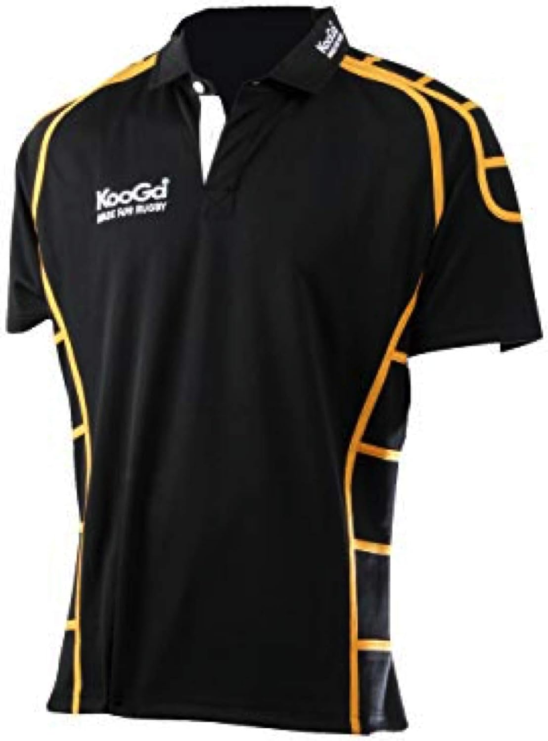 Kooga Rugby Short Sleeve Shirt Black and Amber Amazon.co.uk Clothing