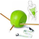 LuckByte Golf Swing Trainer, Golf Training Aid Ball for Beginners | Correct Hitting Posture, Stabilize Ball Flight, Twist-Lock Rod For Secure Non-Slip Fit, Adjustable Neck Strap For Easy Carry