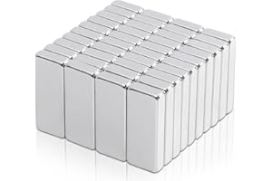 MAGXCENE Strong Rare Earth Magnets Bars, 40 Pack Small Rectangular Neodymium Magnets Heavy Duty for Crafts, Refrigerator Cabinets Cruise Tool Storage Industrial, 12x5x2 mm