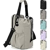 JRQCSJY Water Bottle Holder with Strap, 32/40oz Insulation Water Bottle Carrier Bag with Phone Pocket, Water Bottle Sling Bag Crossbody Water Bottle Holder for Hiking Walking