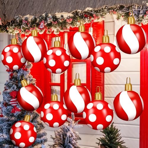 16 Pieces Large Inflatable Christmas Balls Outdoor Christmas