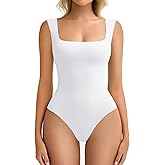 Avidlove Bodysuits for Women Square Neck Body Suit Double Lined Tank Top Bodysuit Soft