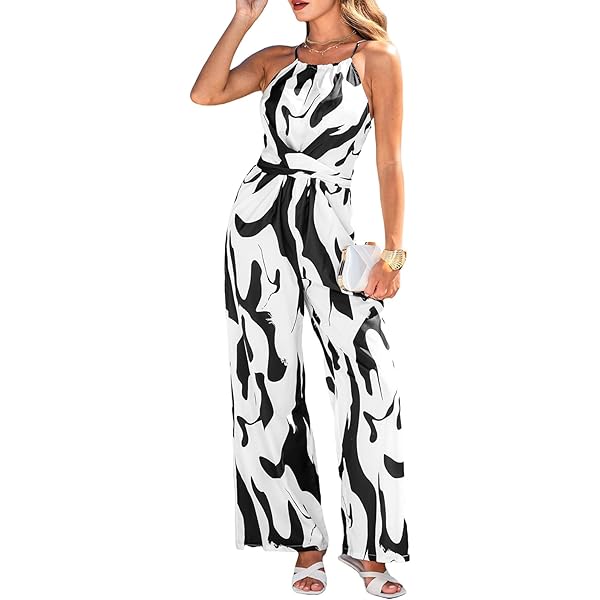 CUPSHE Jumpsuit voor dames, V-hals, fladdermouwen, romper met riem, wijde pijpen, korte overall, Donkergroen, L