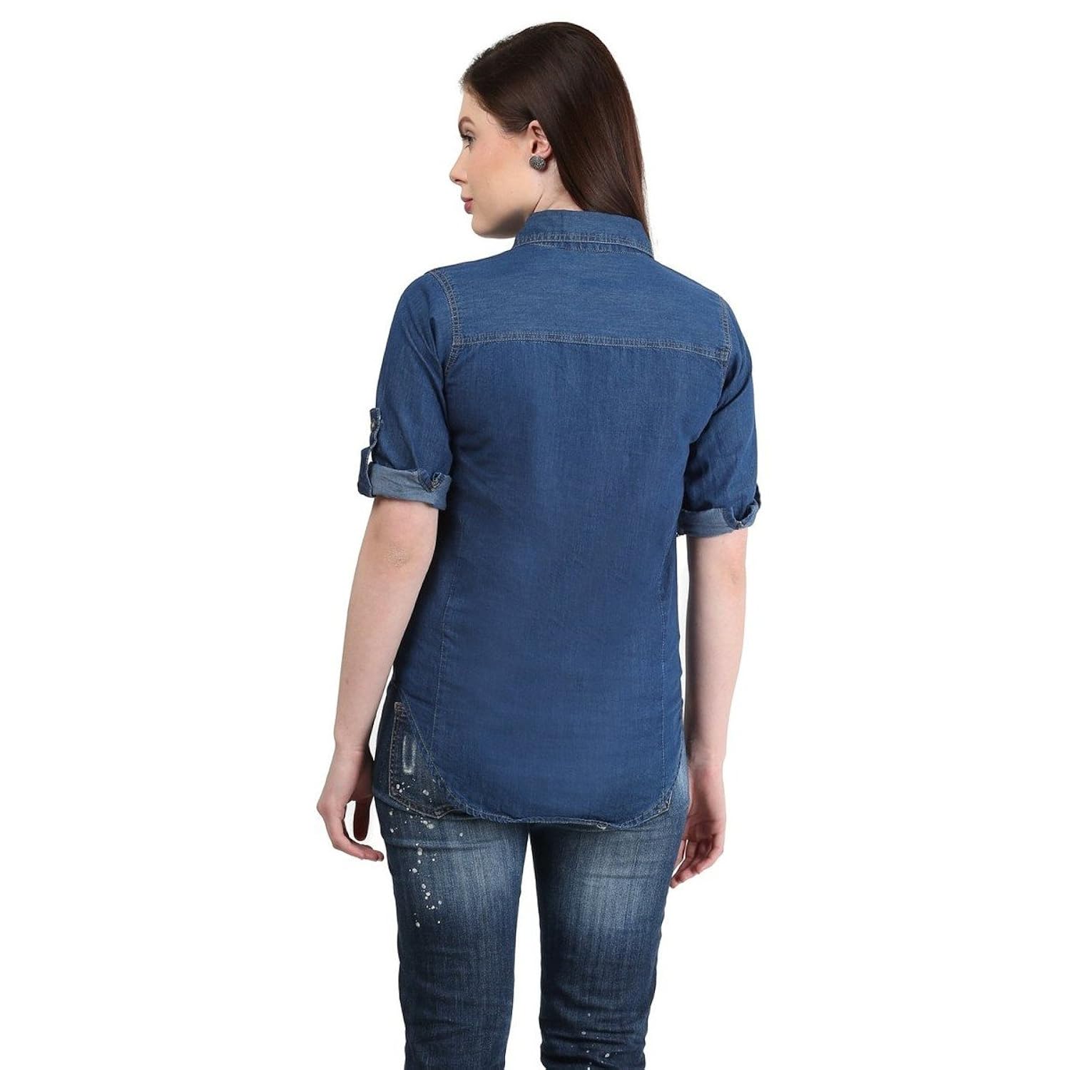 buynewtrend denim shirt for women/girls