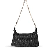 chelity Handwoven Straw Beach Bag for Women - Lightweight Summer Tote Shoulder Purse for Vacation & Travel