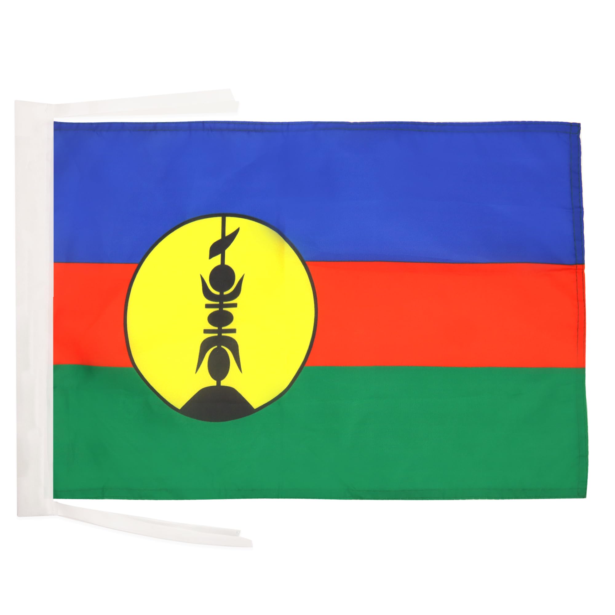AZ FLAG - New Caledonia Flag - 18'' x 12'' - 100% Polyester New Caledonian Small Banner with Two Cords - Fade Resistant - Vivid Colors - 18x12 in - 45x30 Cm