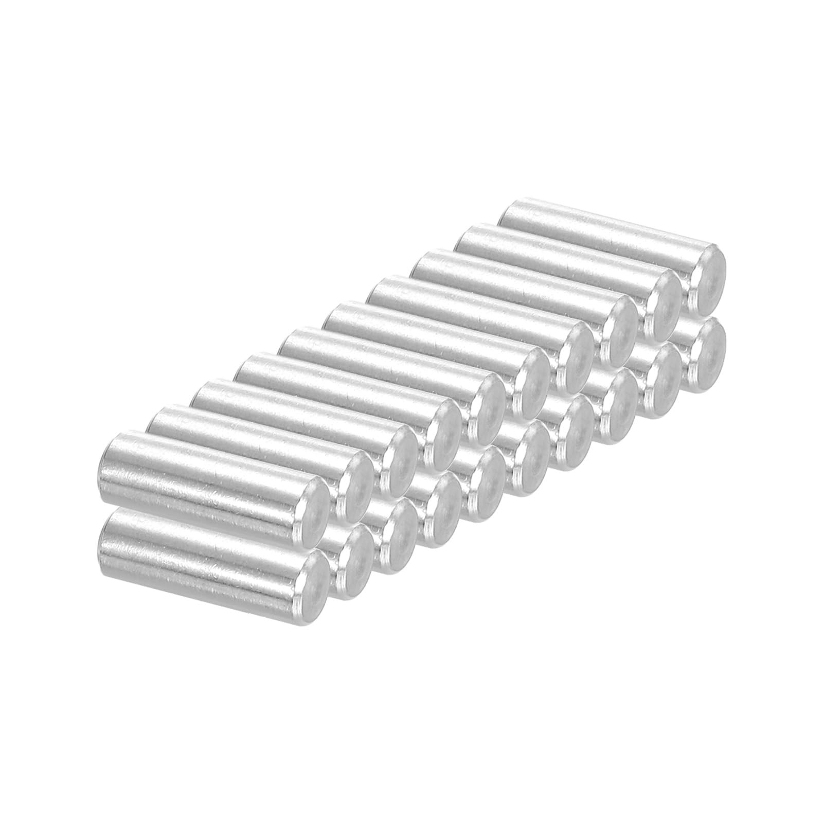 PATIKIL 304 Stainless Steel Dowel Pin 6x16 mm (1/4" Dia), 20 Pcs Hardened Metal Dowel Pins Bunk Bed Pegs Pin Replacement Hardware for Shelf Furniture Assembly DIY