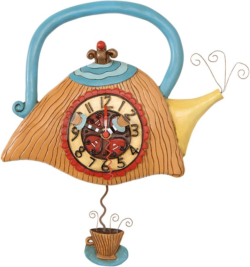 Allen Designs Comfort Tea Pendulum Wall Clock Amazon.co.uk Kitchen & Home