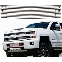 Polished Stainless Steel Lower Bumper Billet Grille For 2015-2019 Chevy Silverado 2500HD/3500HD – APS 8x6 Horizontal - View #3