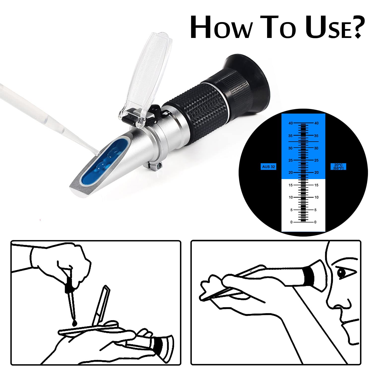 DEF Refractometer, 040 AdBlue Refractometer Handheld 32 AUS