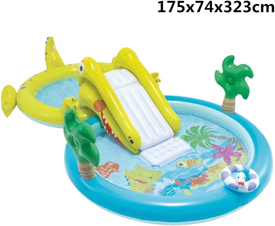 GOLDGOD Paddling Pools with Slide, Crocodile Inflatable