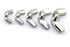 PRO BAMBOO KITCHEN RuiLing 20 Pack Wing Nuts Assorted Kit Zinc Plated Fasteners Parts Butterfly Nut (5/32"-32, 3/16"-24, 1/4"-20, 5/16"-18, 3/8"-16)