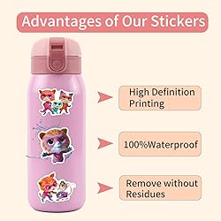 50pcs Cartoon Supper Kitties Stickers for