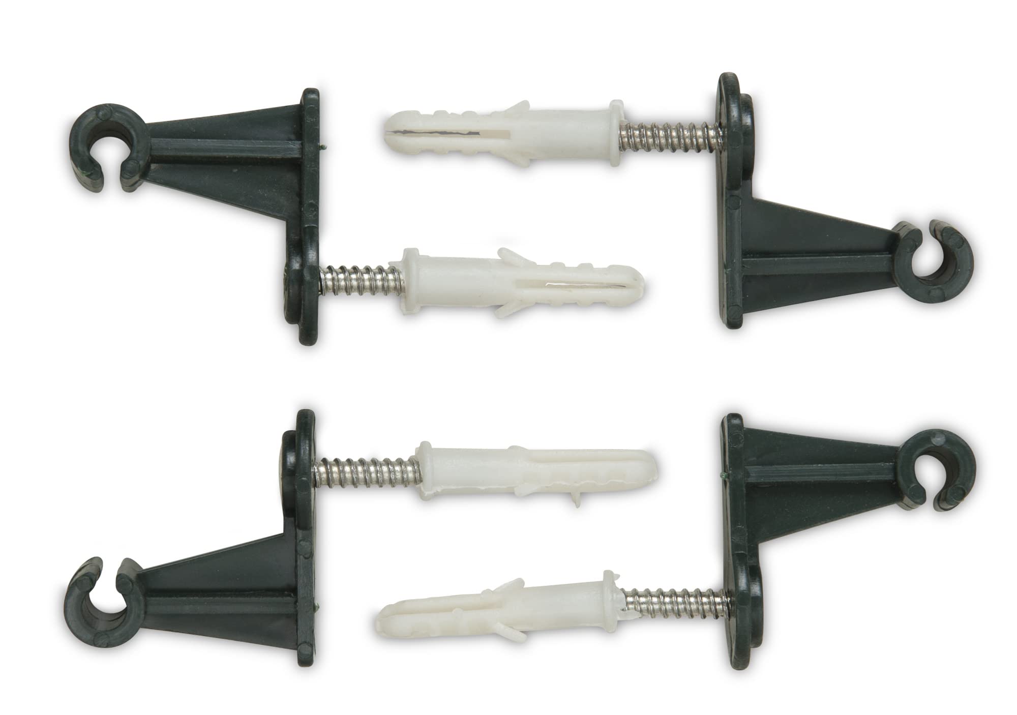 Windhager 05721 Wall Mount for Metal Trellis Fixing 32 x 16 x 33 mm Green Pack of 4