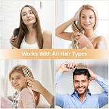 URAQT Boar Bristle Paddle Hair Brush for All Hair Types Red view 6