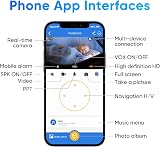 MYPIN 5" Baby Monitor 720P Camera Night Vision PTZ App Two-Way Talk view 7
