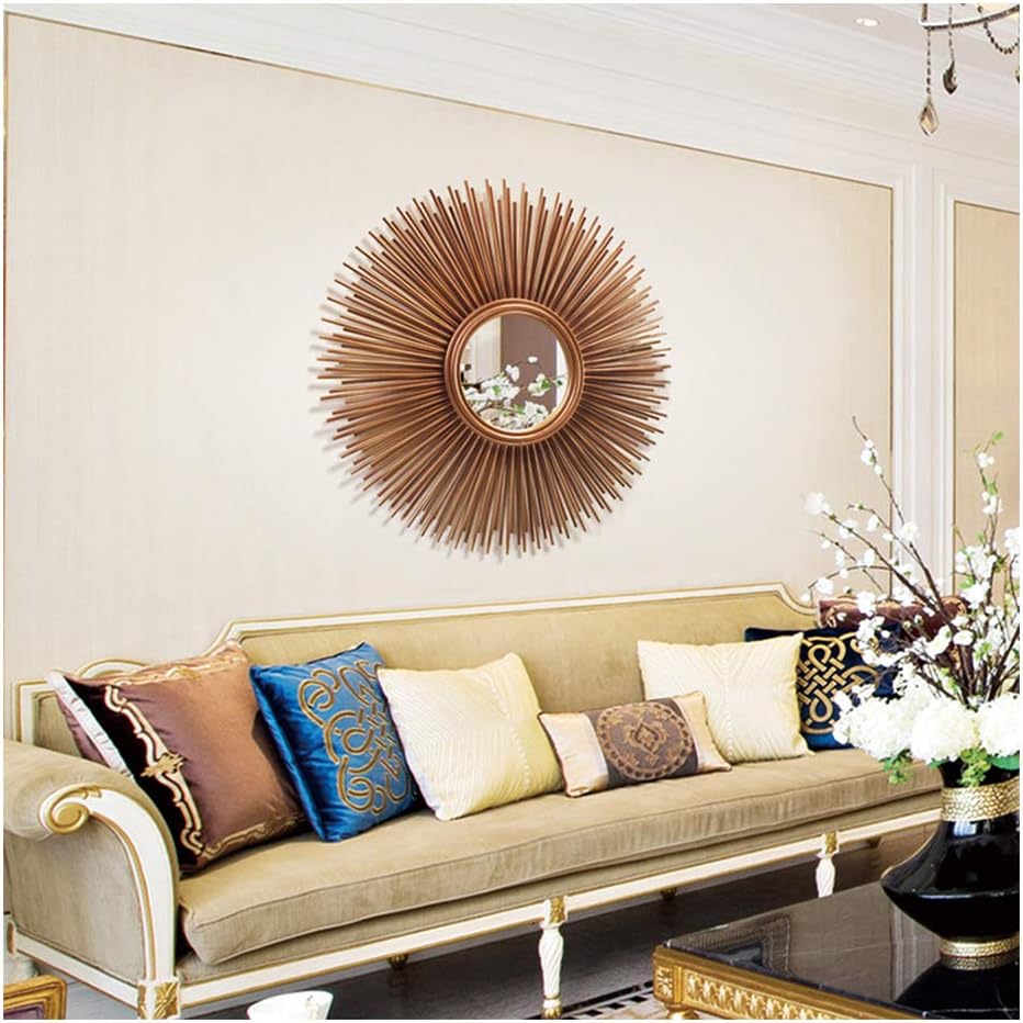 Amazon Com Round Wall Mirror Creative Home 3d Sunburst Shape