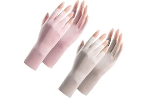Women Fingerless Gloves Summer UV Protection Gloves Cool Ice Silky Sun Block Driving Unisex