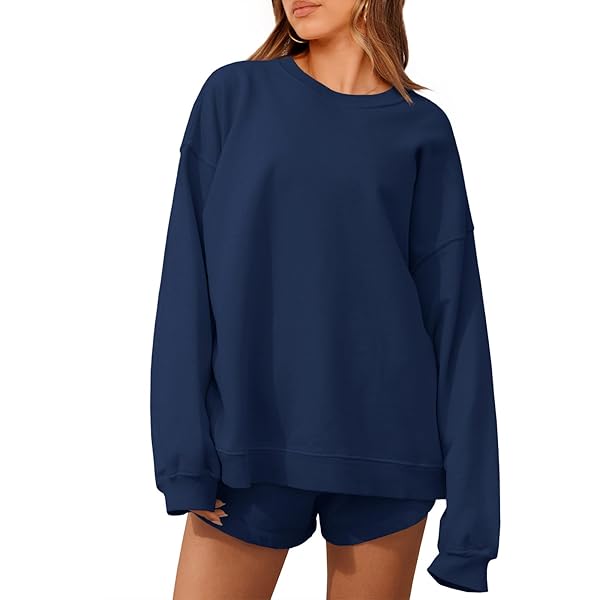 FEKOAFE Women's Striped Color Block Hoodie - V-Neck Knit Sweater Pullover (See Size Chart)