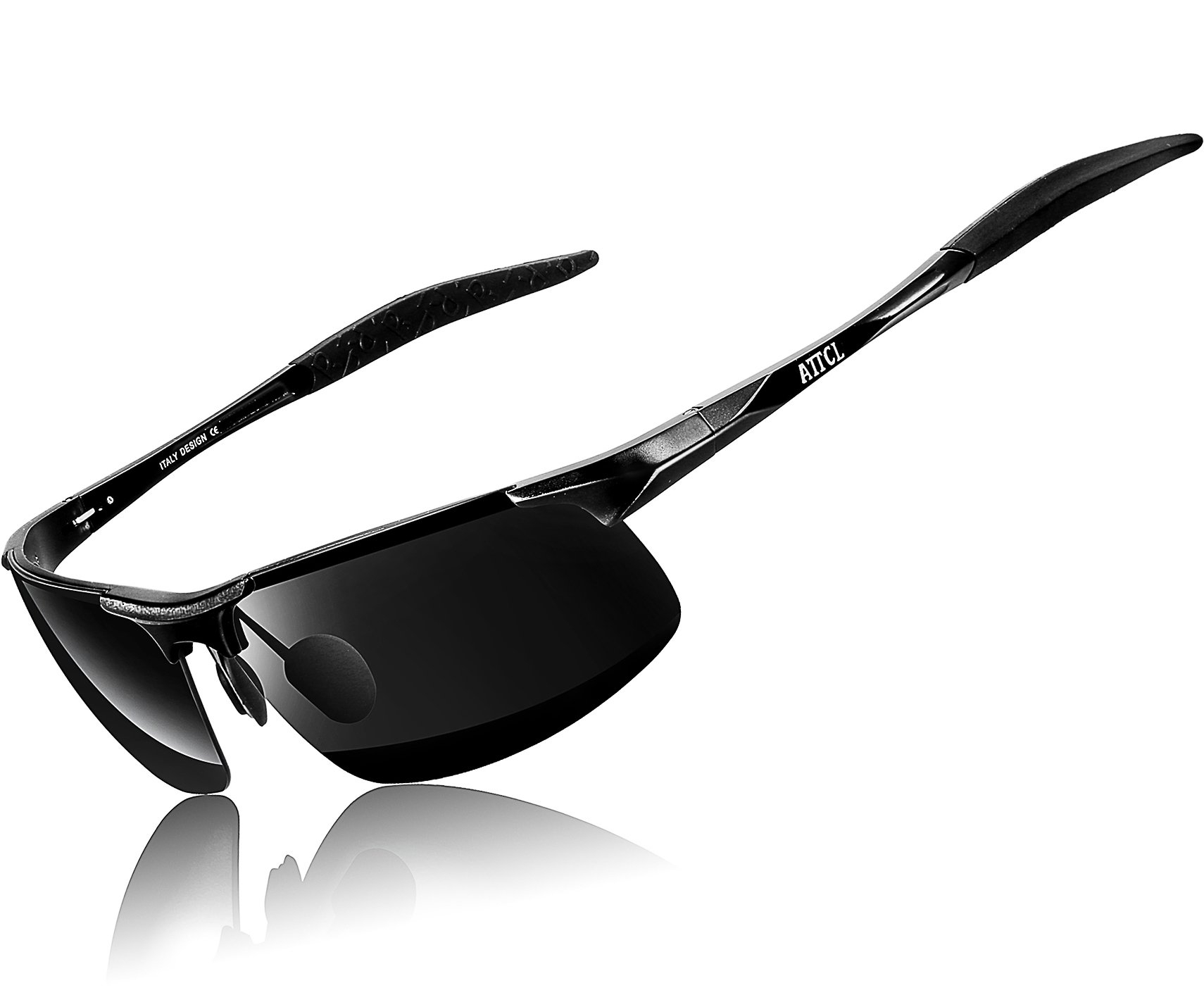 ATTCL Hot Fashion Driving metal Frame Polarized Sunglasses Mens Black