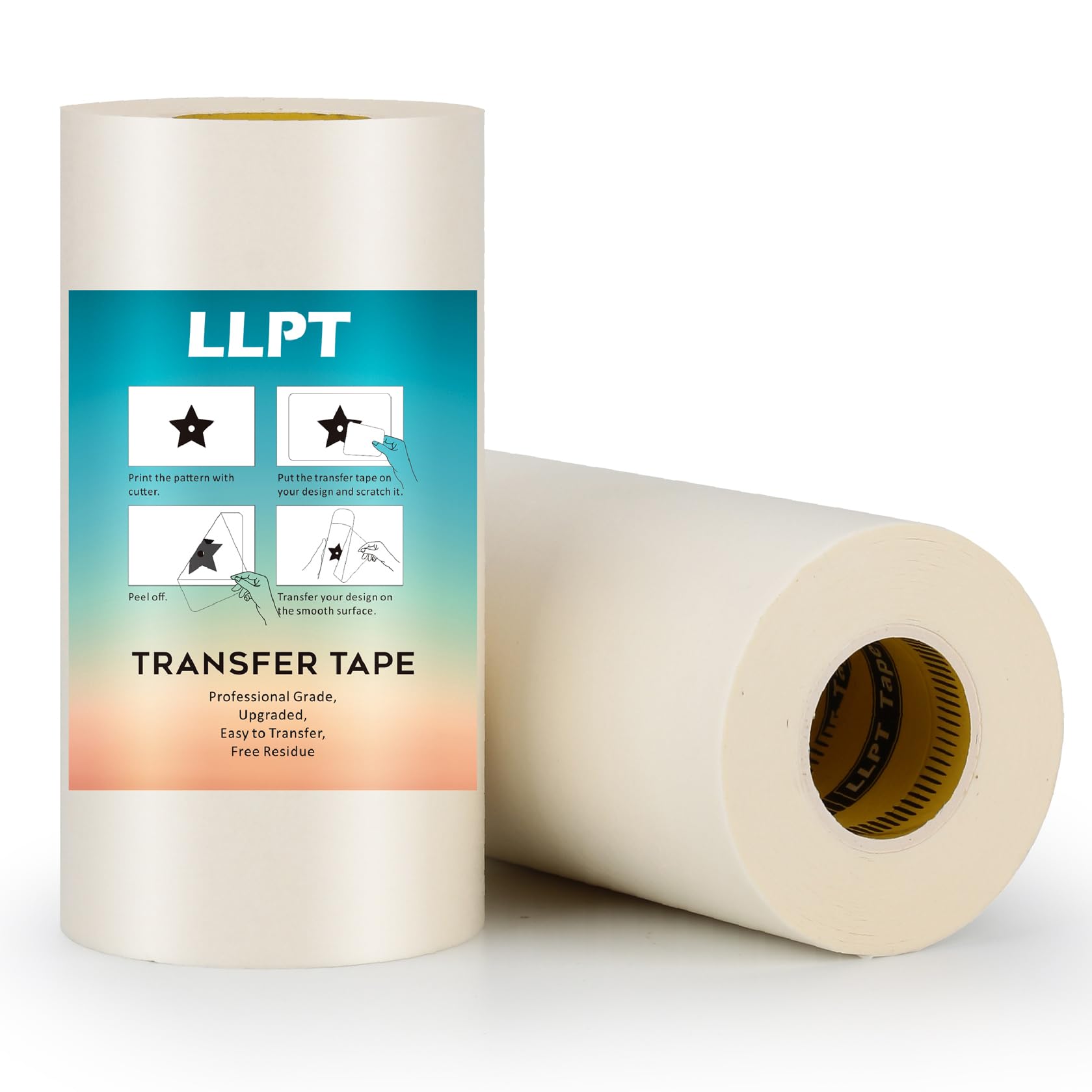 LLPT Transfer Tape Professinal Grade for Vinyl | 155mm x 30m | Pick Vinyl Easily Residue Free Effective | for Craft Cutters Stickers Decals Glass Windows Doors Signs DIY Projects (PG6100TT)