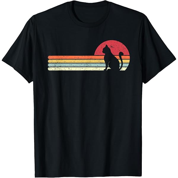 Amazon.com: Cat Shirt. Retro Style T-Shirt : Clothing, Shoes & Jewelry