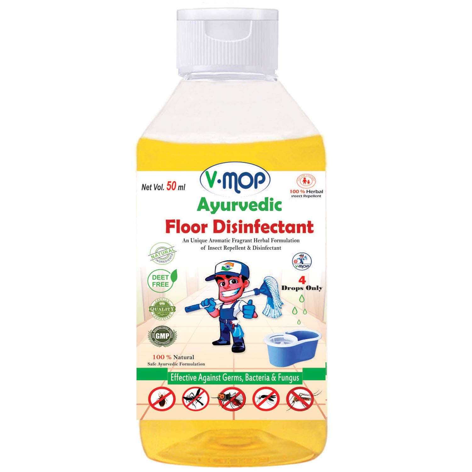 VMop Present by Ayurvedic Floor Disinfectant & Insect Repellent for