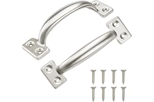 TamBee 6 Inch Gate Handle Outdoor 304 Stainless Steel Door Pull Handle Rustproof Barn Door Handles Kitchen Cabinet Pulls Cupb