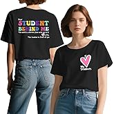 Valiri Womens Teacher Shirts Teacher Appreciation T-Shirt Dear Student Behind Me Tee Tops