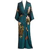 KIM+ONO Luxury Kimono Robe for Women | Long Floral Robe | Original Design | Removable Waist Tie Closure