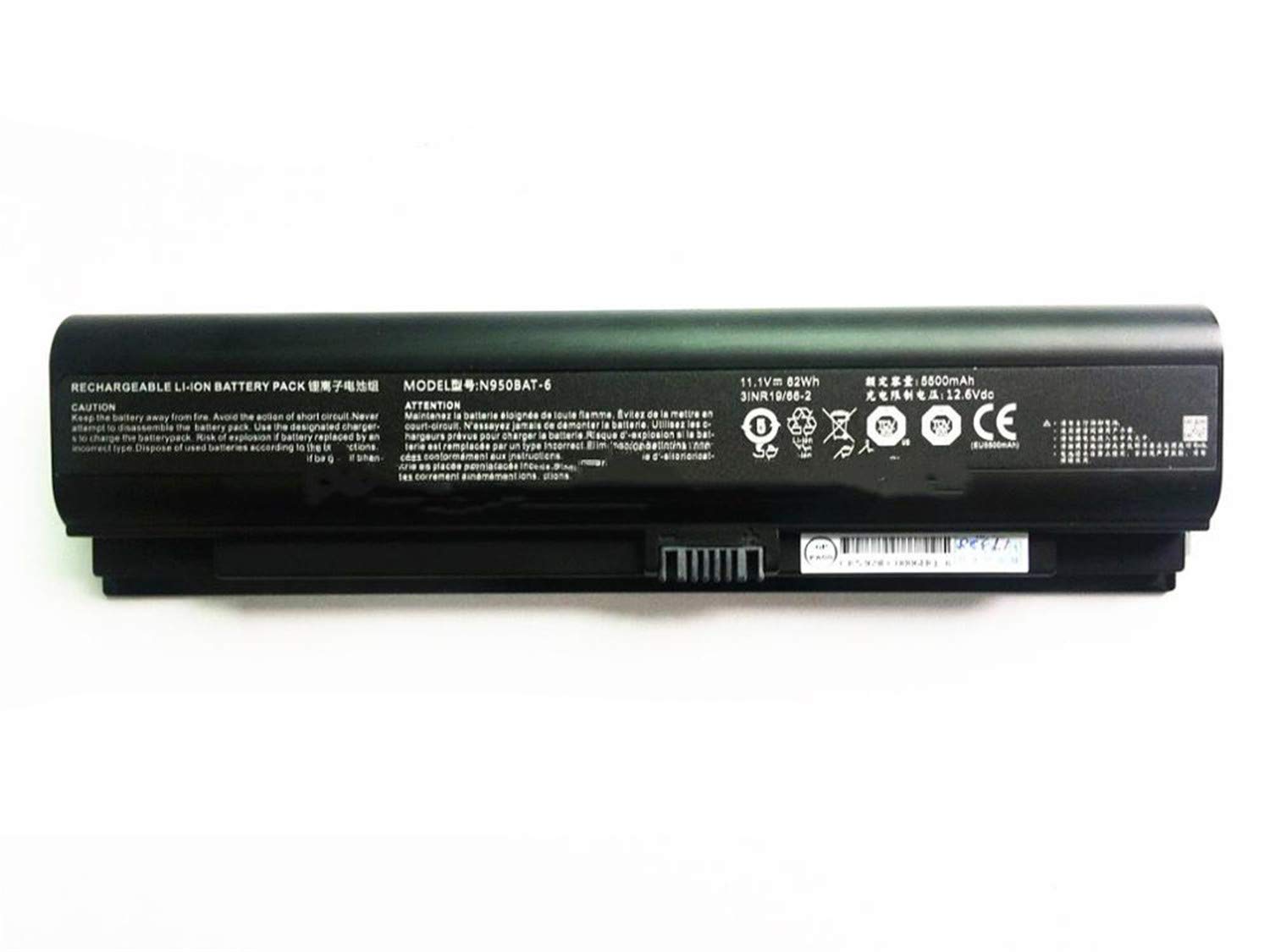 N950BAT-6 Laptop Battery Replacement for HASEE ZX7-CP5S2 ZX7-CR6DE ZX7-G4T1 CJSCOPE SX-750 GX Series Notebook (11.1V 62Wh)