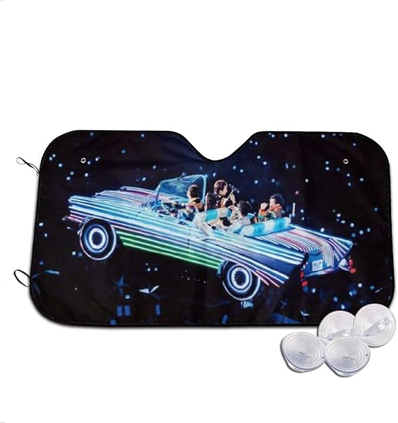 Amazon Co Jp Galaxy 嵐 Arashi 車用 日除け フロント サンシェード 車フロントガラス用サンシェード ブロックuv 遮光 断熱 吸盤不使用 簡単着脱 丈夫で長持ち ファッション