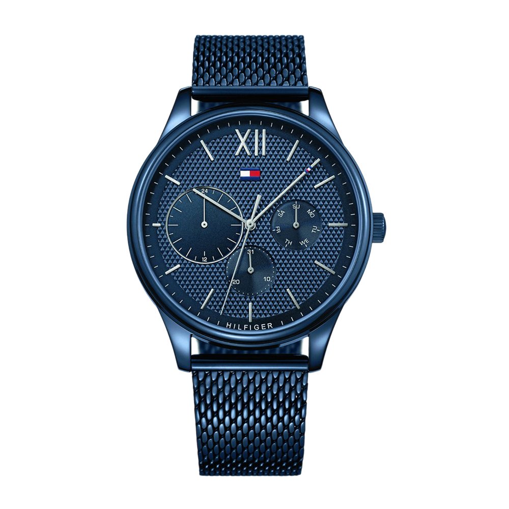 tommy hilfiger decker leather watch 48m