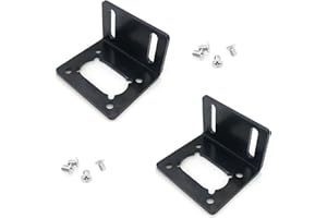 XYRSTOLR 2Pcs 370 Motor Mounting Bracket with Screw Worm Gear Motor Bracket Holder Fixed Fastener DIY Parts DC Motor Mounting Bracket Holder for JGY-370 & A58SW31ZY DC Worm Motor