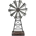 Foreside Home & Garden Small Distressed Metal Windmill Table Decor