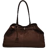 Suede Purses for Women 2025 Fall Trendy Slouchy Shoulder Bag Suede Handbags Vintage Tote Large Capacity Commuter Bag