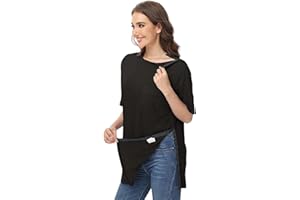 HIBOCT Unisex Post Shoulder Surgery Shirts After Rotator Cuff Surgery Shirt Snap Tearaway Shirts Chemo Port Adaptive Clothing