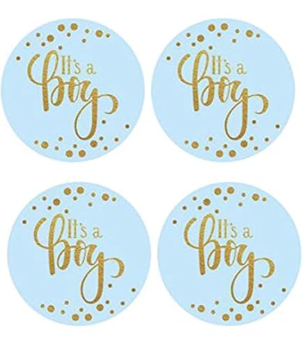 90-Pack Baby Shower Stickers - Team Boy Or Girl Round Labels, Waterproof Vinyl For Party Favors & Decor - View #10