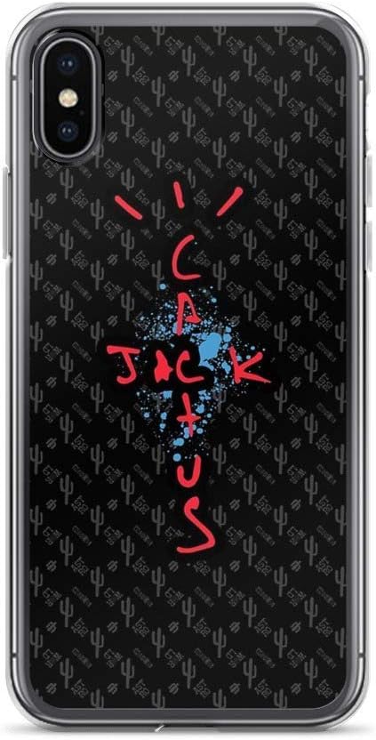 Travis Scott - Cactus Jack Phone Cases Pure Clear Shockproof Anti-Scratch TPU Edges Protective Case Compatible for iPhone（X/Xs）