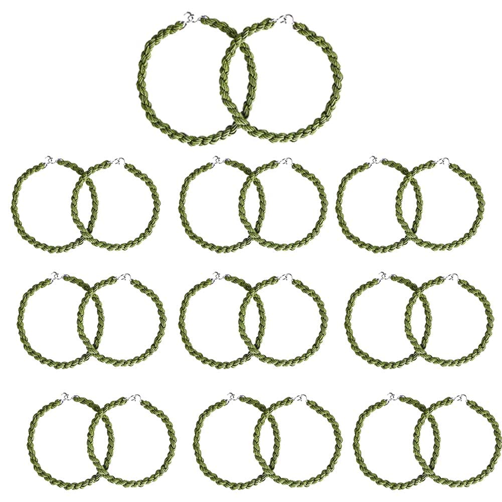 QincLing 20 Pieces Elastic Boot Straps Trouser Twists Leg Ties Blousing Garters with Metal Hooks for Navy Army Air Force