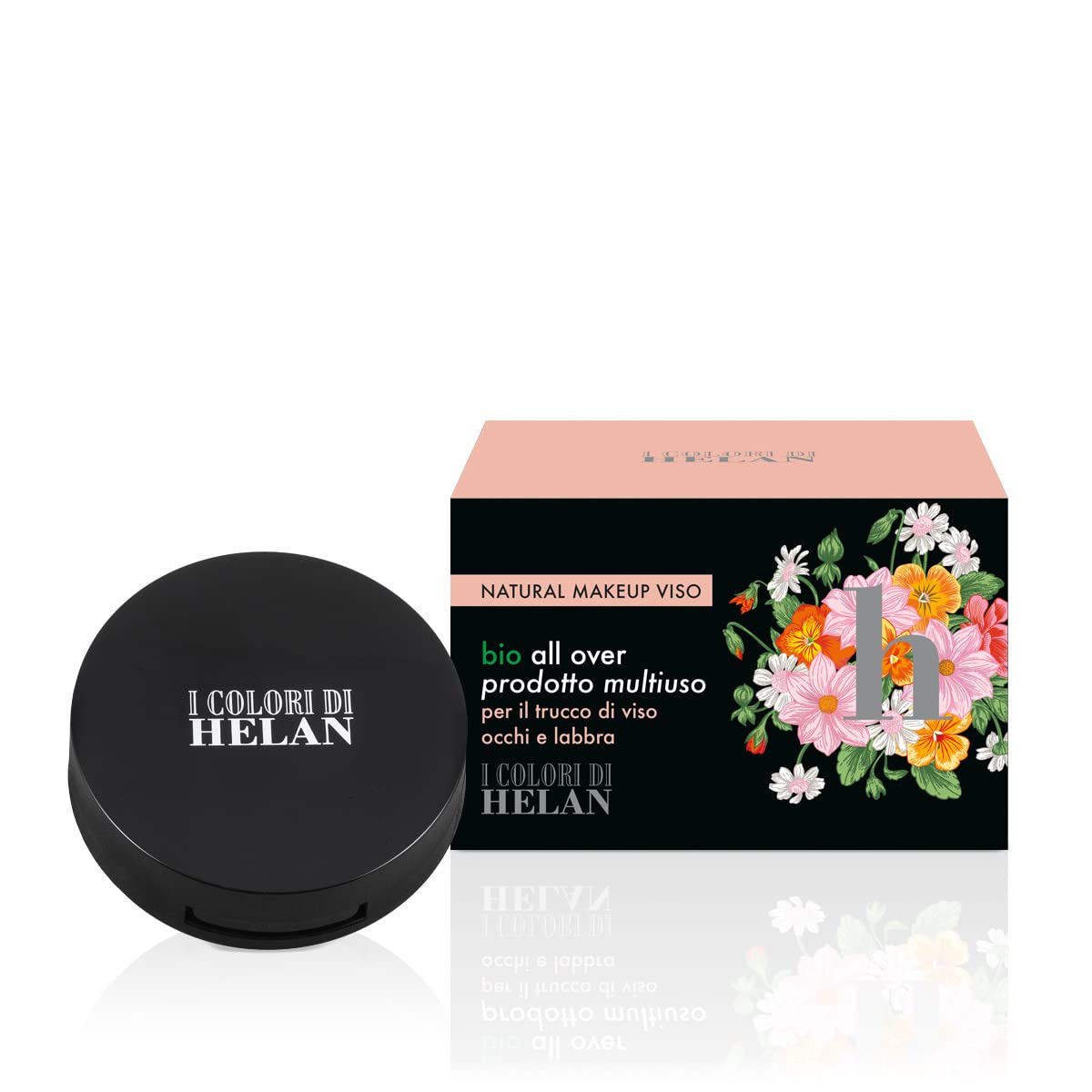 Helan I Colori - Bio Cream Blush for Cheeks, Eyes and Lips with Cream-Powder Texture, Velvety Soft, Airy and Smooth - Blendable, Lightweight & Long Lasting Blusher, Beauty Makeup - Made in Italy, 9 ml