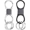 2 Pcs Key Chain Quick Release Spring Heavy Duty Car Business Keychain Metal Detachable Key Chains with 4 Key Rings Key Chain Holder Key Clip Organizer for Men and Women Gift Keychains