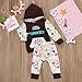 Newborn Baby Boy Girl Floral Long Sleeve Hoodie Tops Pants Clothes Set(12-18 months, brown)