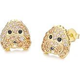 S925 Sterling Silver Dog Stud for Women Cute Corgi/Husky/Golden Retriever/Dachshund Earring for Her, 24 Breed Choices, Dainty Pet Lover Jewelry
