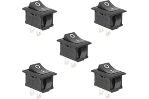 Rocker Switch On/Off Boat Rocker Switch 5Pcs 2 Pin 2 Position Snap 12V 110V 250V