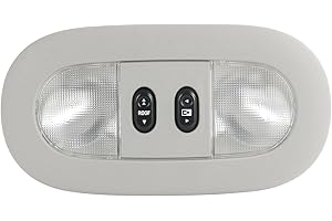 Rimamoka LED Overhead Console Dome Map Light Interior Roof Reading Lamp Compatible with 2004-2008 Ford F-150 2006-2008 Lincoln Mark LT Replace# 7L3Z-18519A70-BA, 4L3Z-18519A70-BAA, Gray