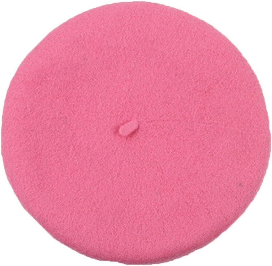 Child Kids Girls Boys Fashion Solid Color Beret Cap Winter Cotton Warm Newsboy Cap Painter's Hat